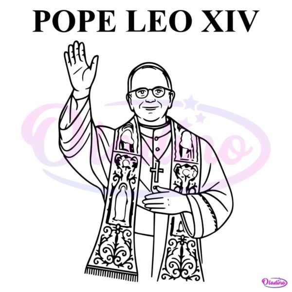 Pope Leo Xiv Robert Prevost New Pope 2025 SVG