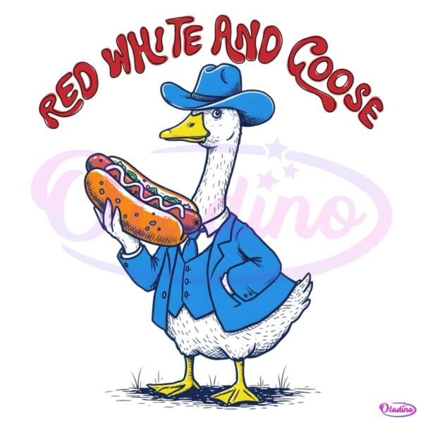 Red White And Goose PNG 4Th Of July Funny Patriotic PNG