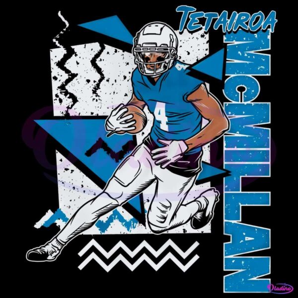 Retro 90S Tetairoa Mcmillan Carolina Panthers PNG