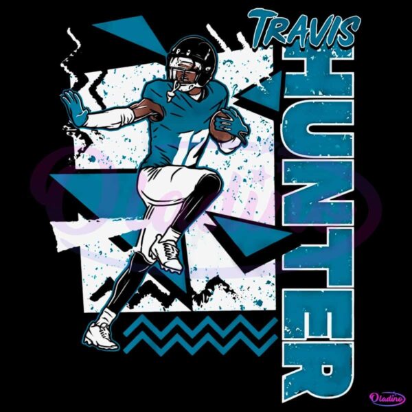 Retro 90S Travis Hunter Jacksonville Jaguars PNG