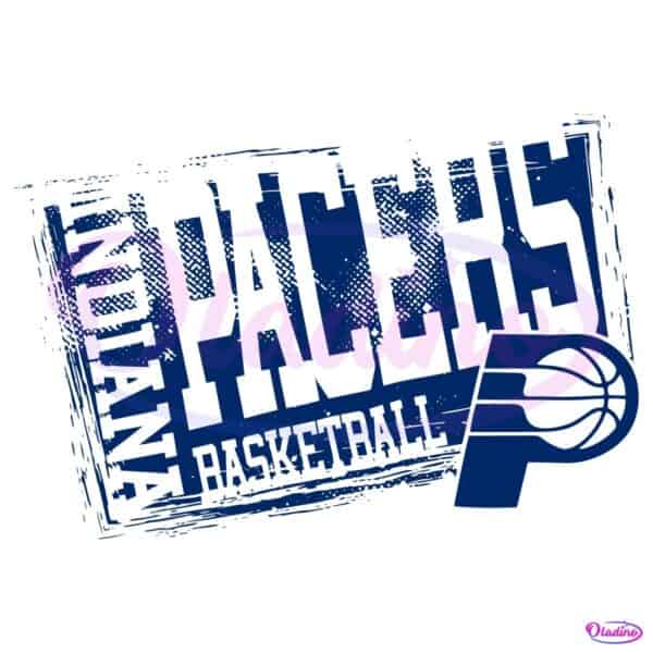 Retro Basketball Indiana Pacers Ind Natural SVG