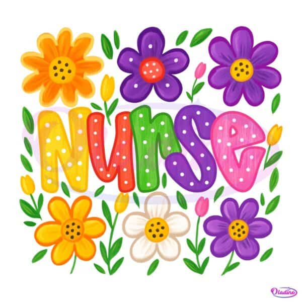 Retro Floral Nurse Life Happy Nurse Week PNG
