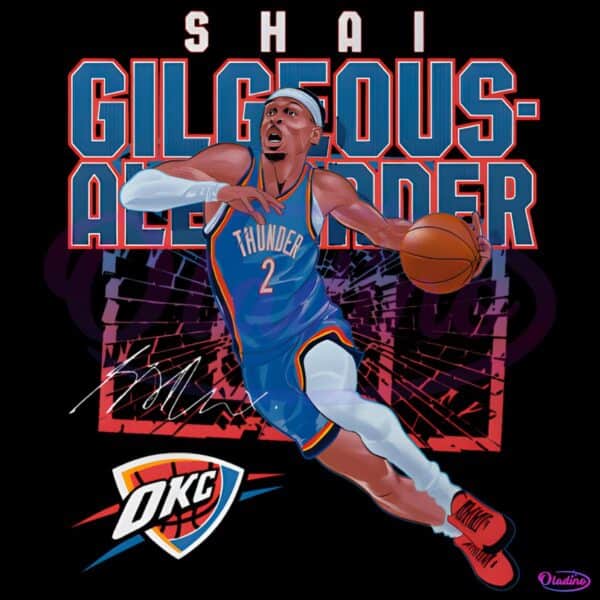 Shai Gilgeous Alexander Oklahoma City Thunder Shattered