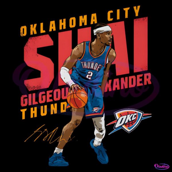 Shai Gilgeous Alexander Oklahoma City Thunder Slant PNG