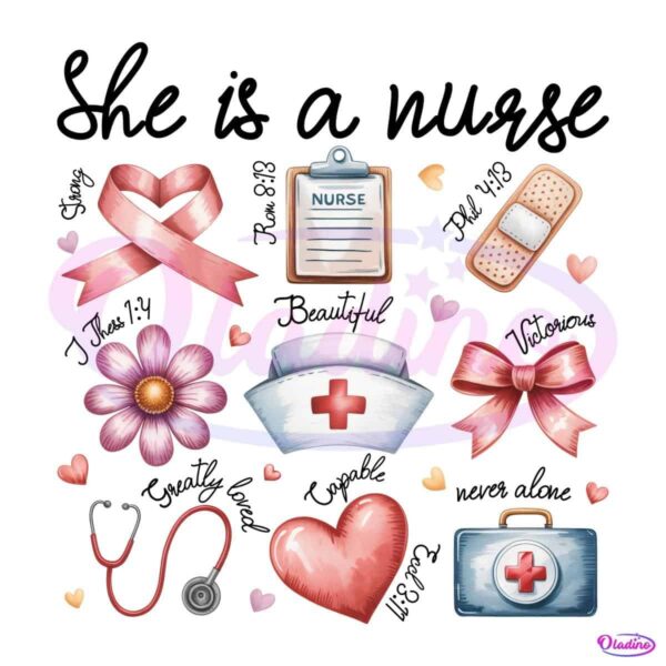 She Is Nurse Religious Nurse Week 2025 PNG