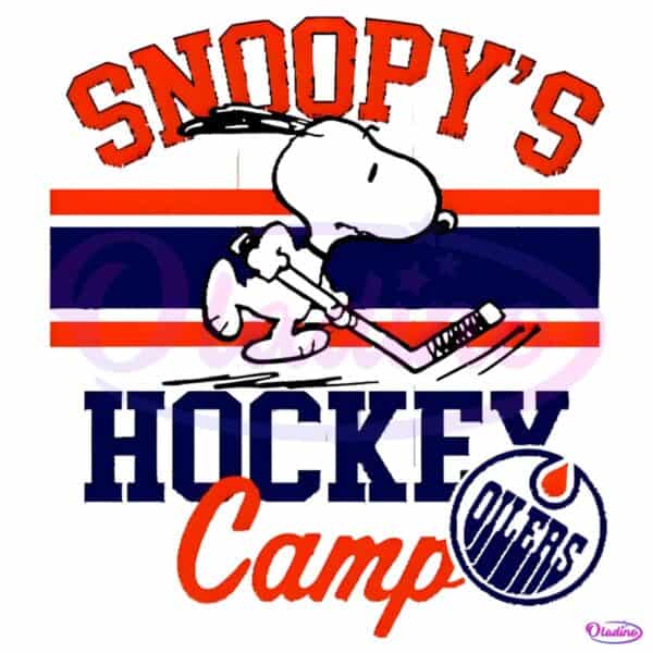Snoopy Edmonton Oilers Hockey Camp PNG