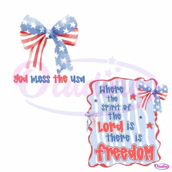 Spirit Of The Lord Freedom Christian 4Th Of July PNG