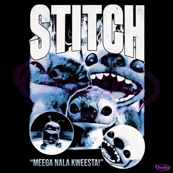 Stitch Collage Meega Nala Kweesta Quote Disney Movie PNG