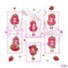 Strawberry Girl Stamp Coquette Cartoon PNG