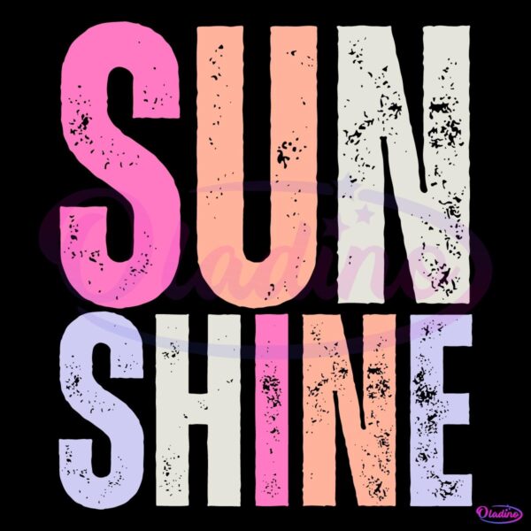 Sunshine Beach Life Summer Distressed Design PNG
