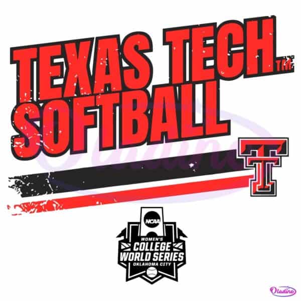 Texas Tech Red Raiders Softball College World Series Stripe SVG