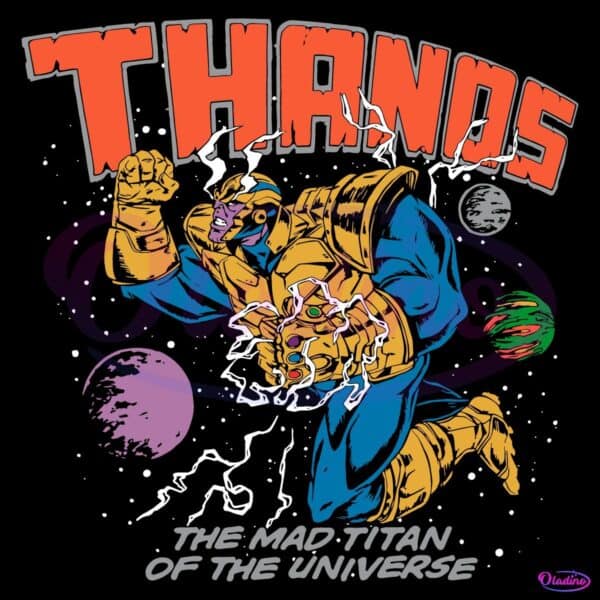 Thanos The Mad Titan Of The Universe Retro Marvel Comic SVG