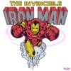 The Invincible Iron Man Retro Marvel Superhero Flying Action Pose SVG