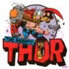 The Mighty Thor Retro Comic Book Style PNG