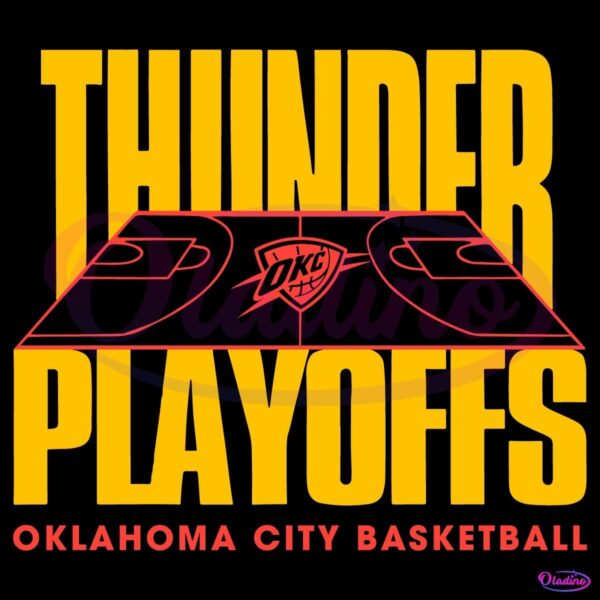 Thunder Playoffs Oklahoma City Basketball 2025 SVG