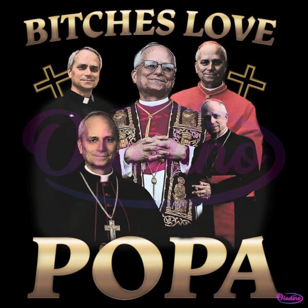Vintage Bitches Love Popa Leo Xiv PNG Sublimation