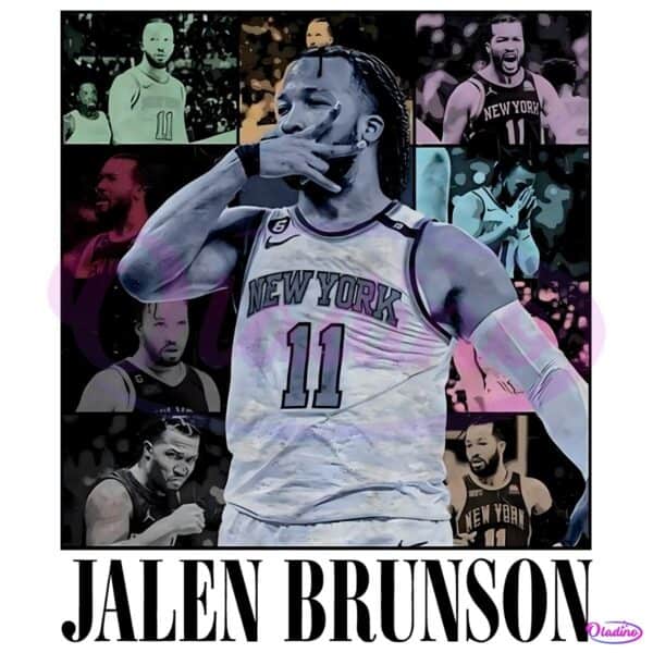 Vintage Jalen Brunson New York Basketball Bootleg 90S PNG