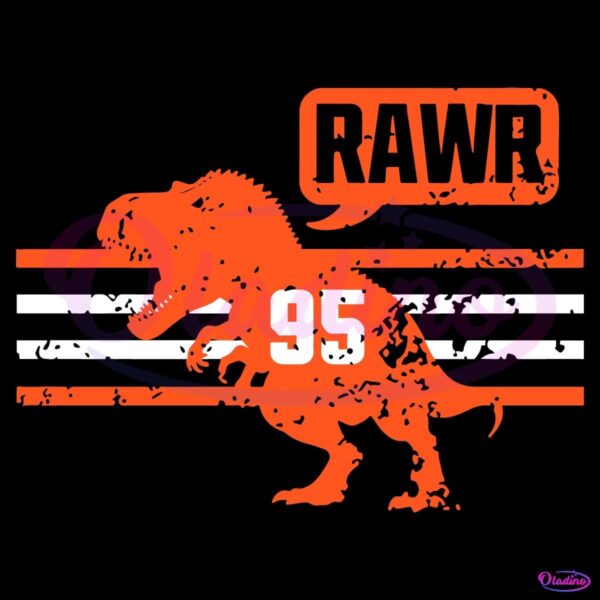 Vintage Myles Garrett Rawr Cleveland Browns Trex SVG