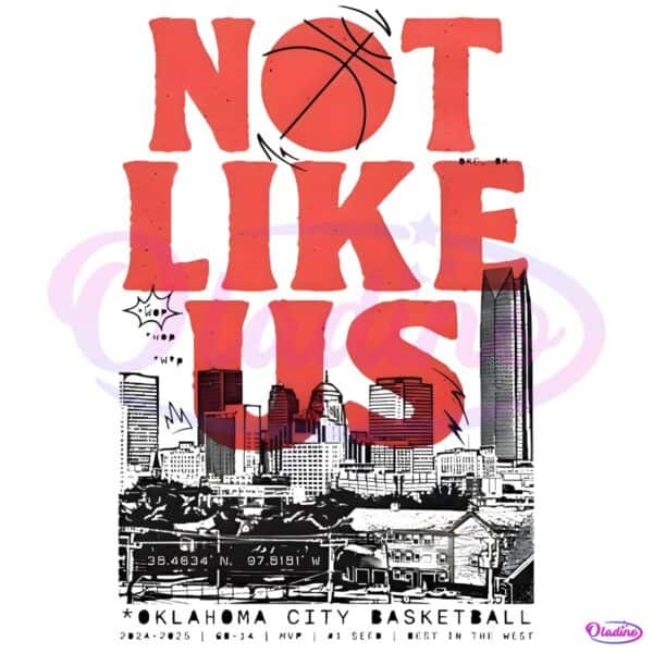 Vintage Not Like Us Ivory Okc Basketball PNG
