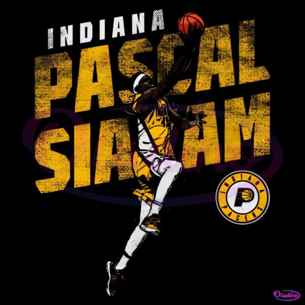 Vintage Pascal Siakam Indiana Pacers Basketball Slant PNG