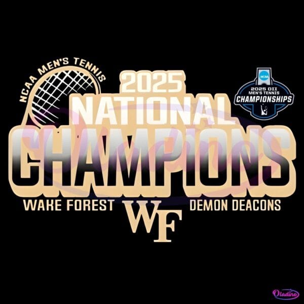 Wake Forest University Mens Tennis 2025 National Champions PNG