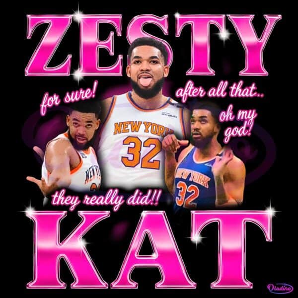 Zesty Kat Karl Anthony Towns New York Basketball Bootleg PNG
