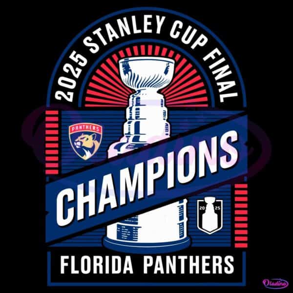 2025 Stanley Cup Final Champions Florida Panthers Shine SVG
