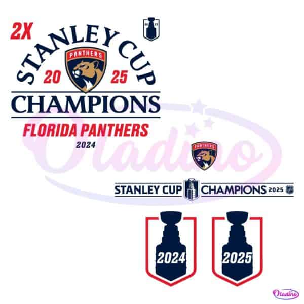 2X Stanley Cup Champions Florida Panthers Hockey SVG