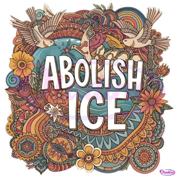 Abolish Ice Hippie Floral Peace Activist Protest Art PNG