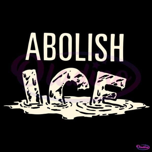 Abolish Ice Melting Patch Style Protest Graphic SVG