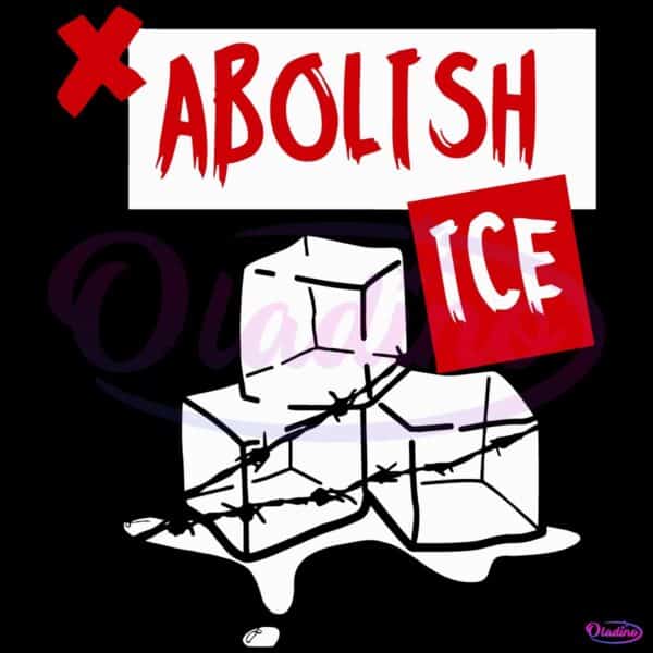 Abolish Ice Political Protest Melting Ice Graphic SVG