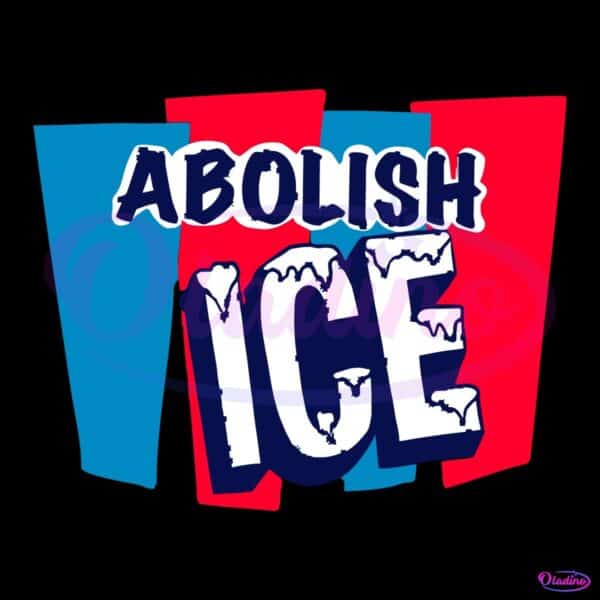 Abolish Ice Pro Immigration Rights Graphic Red Blue PNG