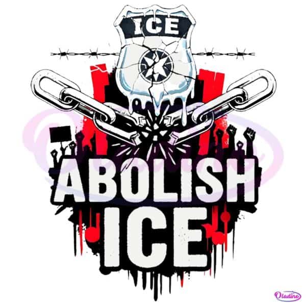 Abolish Ice Protest Graphic Badge Barbed Wire Art PNG