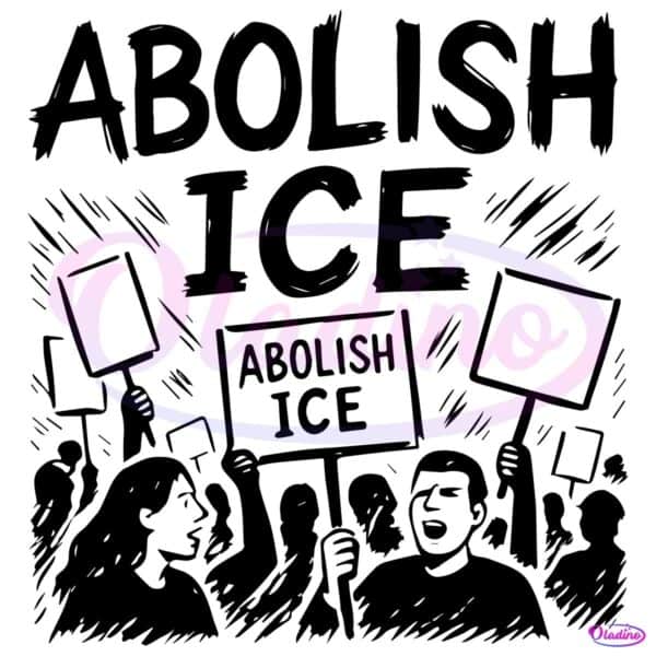 Abolish Ice Protest March Immigration Justice Graphic SVG