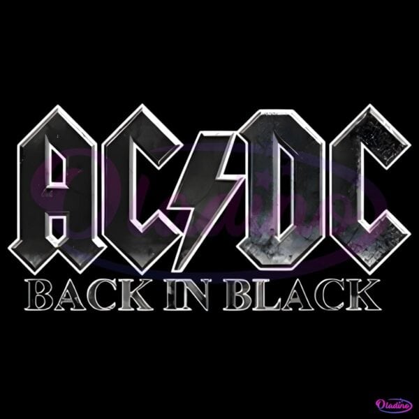 Acdc Back In Black Classic Rock Band PNG