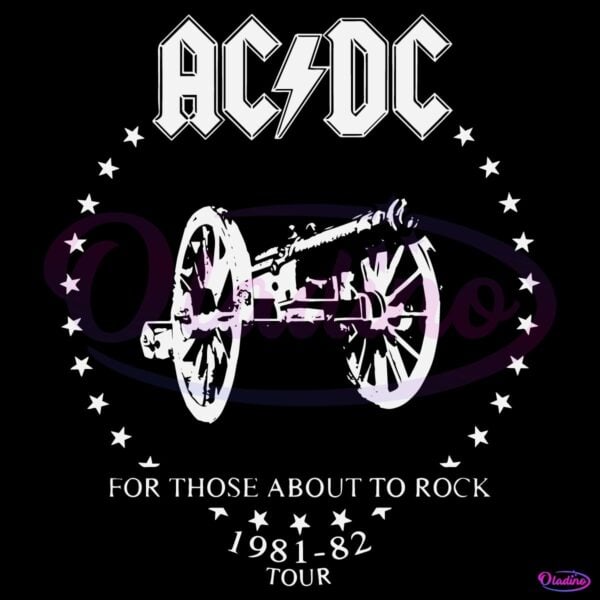 Acdc For Those About To Rock 1981 82 Tour Cannon SVG