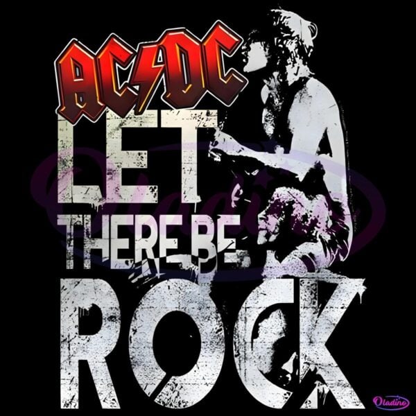 Acdc Let There Be Rock Vintage Concert PNG