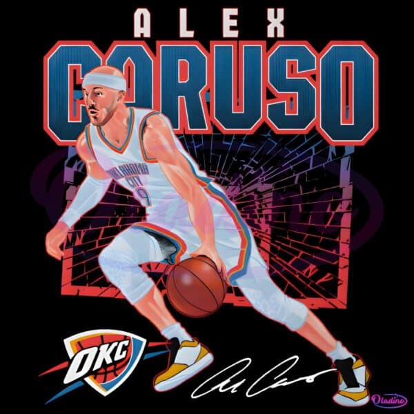 Alex Caruso Oklahoma City Thunder Shattered PNG