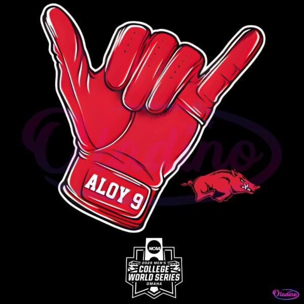 Arkansas Razorbacks Baseball Cws Shaka Glove Aloy 9 PNG