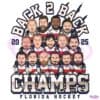 Back 2 Back Florida Panthers Hockey Champs 2025 PNG