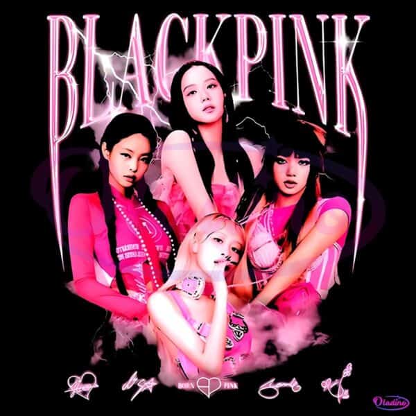 Blackpink Girl Group Vintage Aesthetic Pop Art Concert PNG