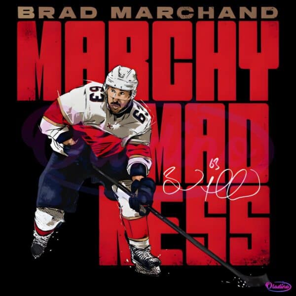 Brad Marchand Marchy Madness Florida Panthers Player Signature PNG