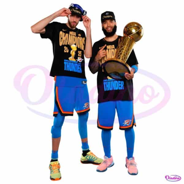 Chet Holmgren Kenrich Williams 2025 Nba Champions Celebration Pose PNG