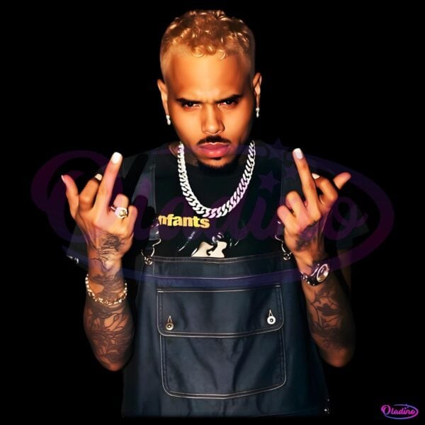 Chris Brown Streetwear Urban Rap Vintage Hip Hop Music PNG