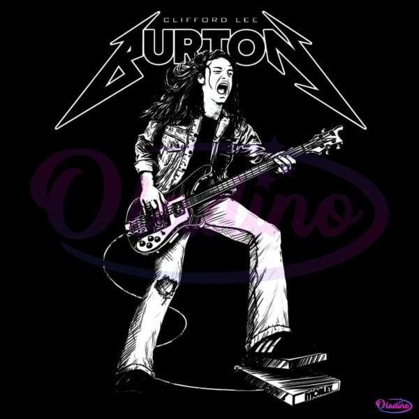 Cliff Burton Live Tribute Long Sleeve Shirt Morley Pedal Art PNG
