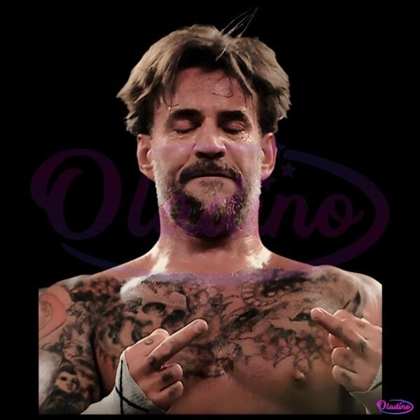 Cm Punk Wrestling Attitude Vintage Middle Finger PNG