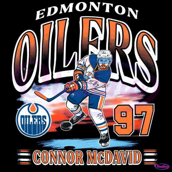 Connor Mcdavid Edmonton Oilers Number 97 Hockey PNG