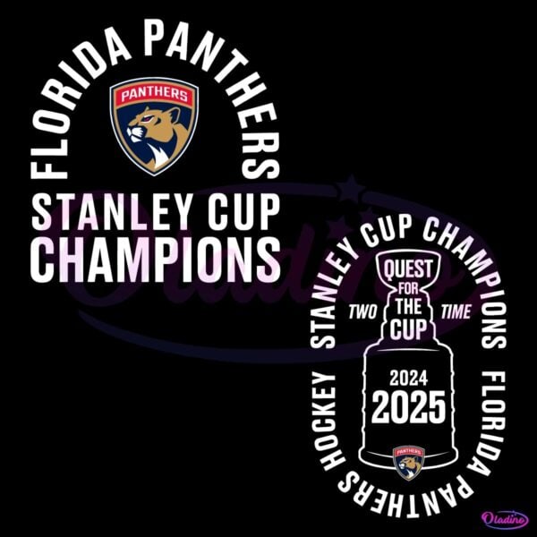 Florida Panthers 2024 2025 Back To Back Stanley Cup Champions Conquest SVG