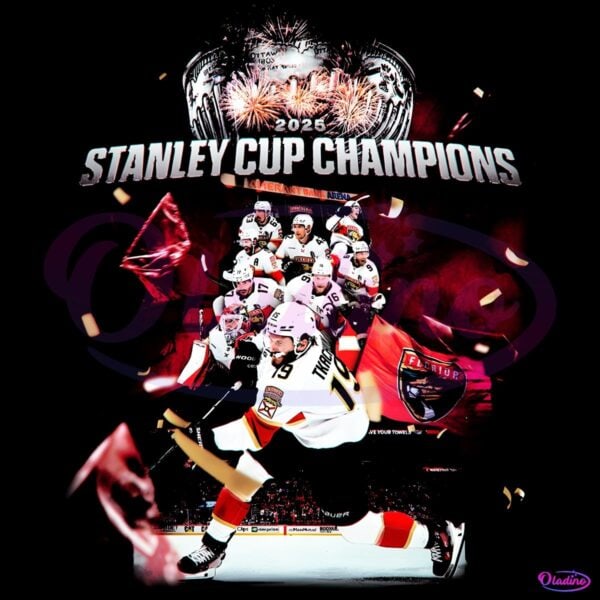 Florida Panthers 2025 Stanley Cup Champions Celebration Hockey PNG