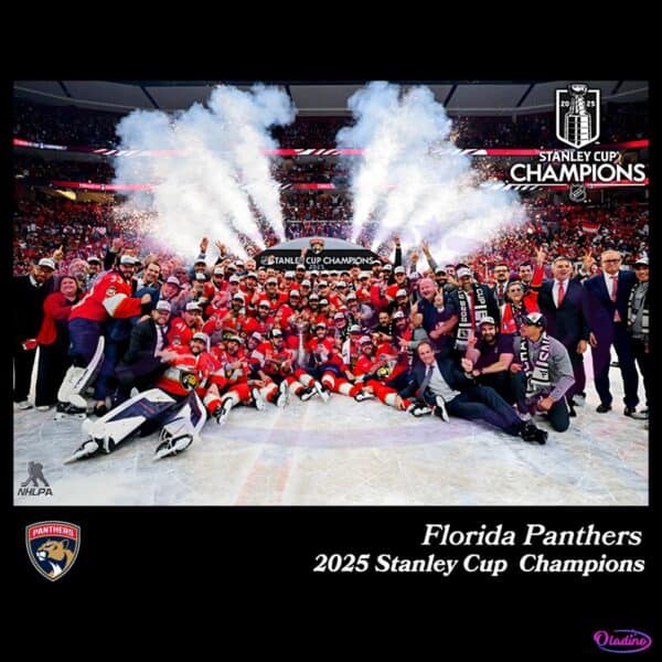 Florida Panthers 2025 Stanley Cup Champions Team Photo PNG
